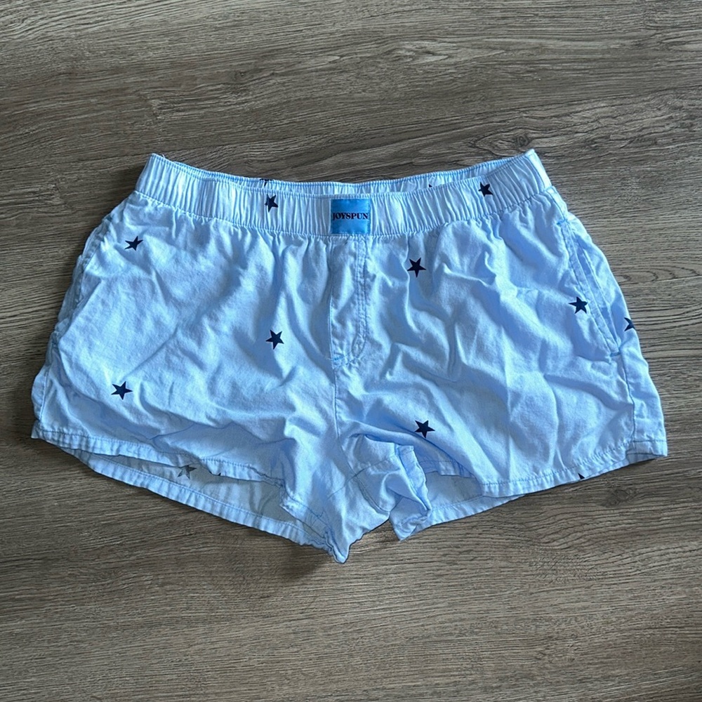Joules Blue Sleep Shorts Lightweight Elastic Waist